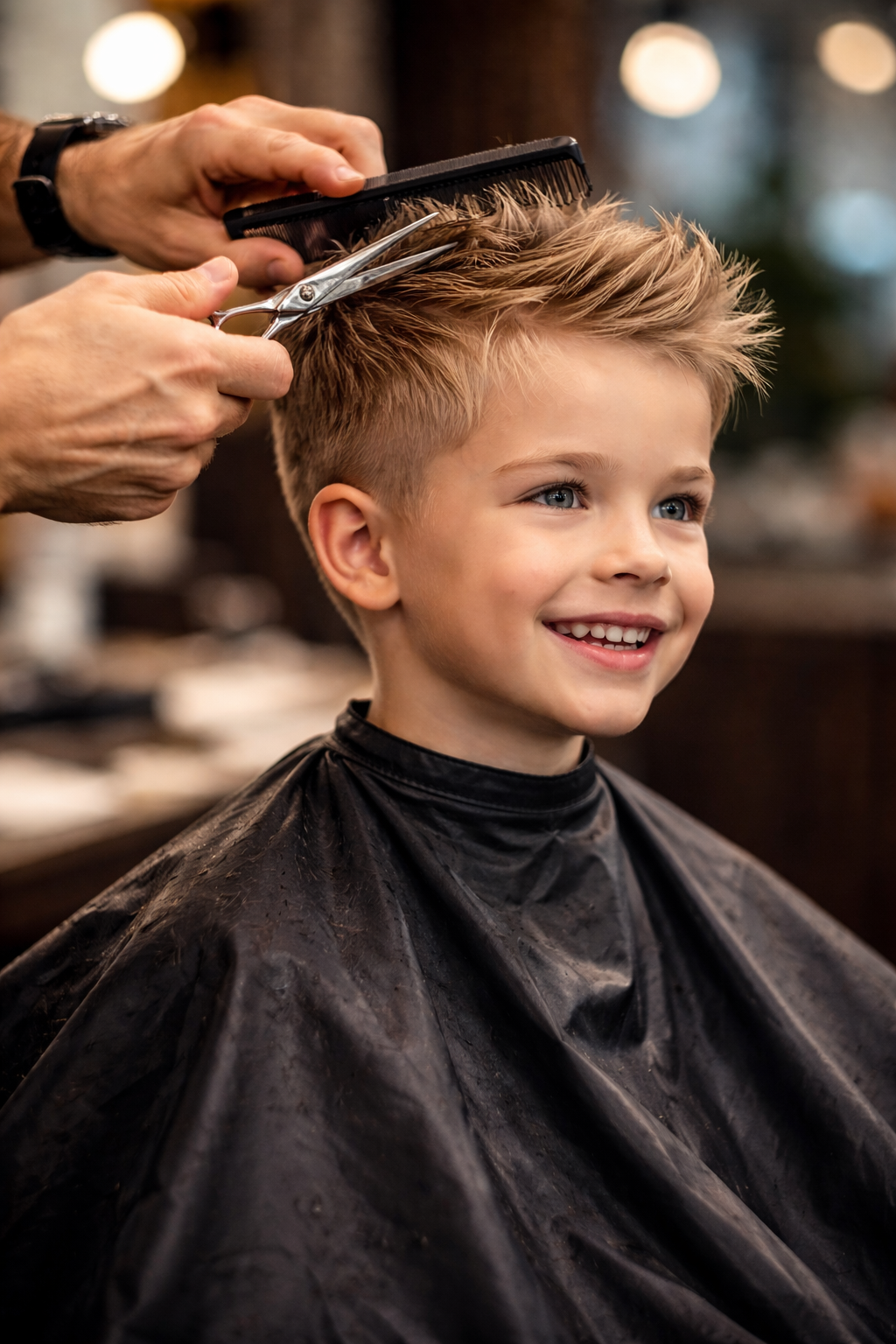 Boy child haircut